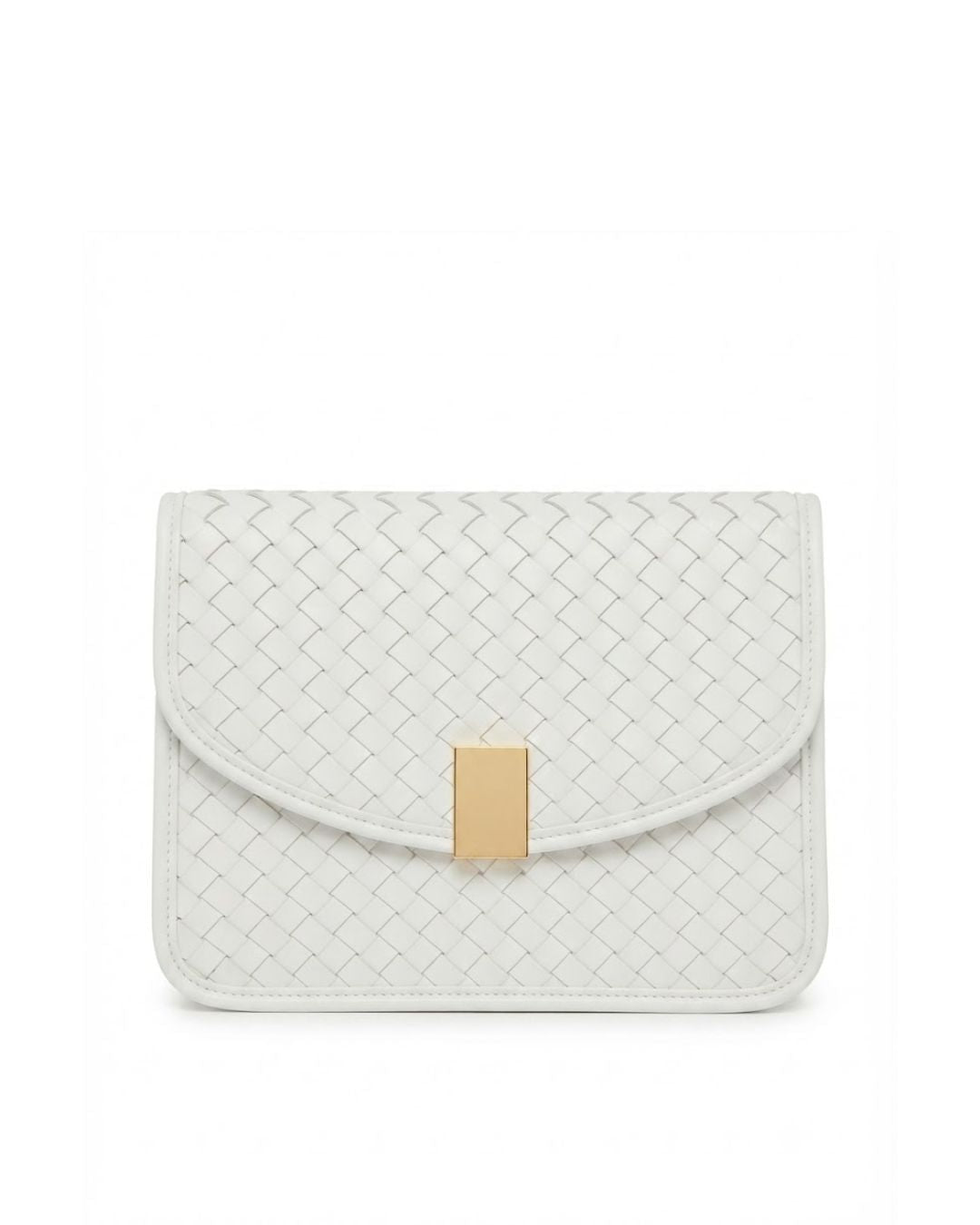 Velaric white clutch, white woven shoulder bag, white hard shell purse, bridal evening clutch, fixed chain white purse, japanese faux leather bag, white party clutch bag, woven leather evening bag, women white handbag, minimalist white clutch, card slot shoulder bag, chic formal white purse, white lattice clutch, luxury white hard purse, summer shoulder clutch