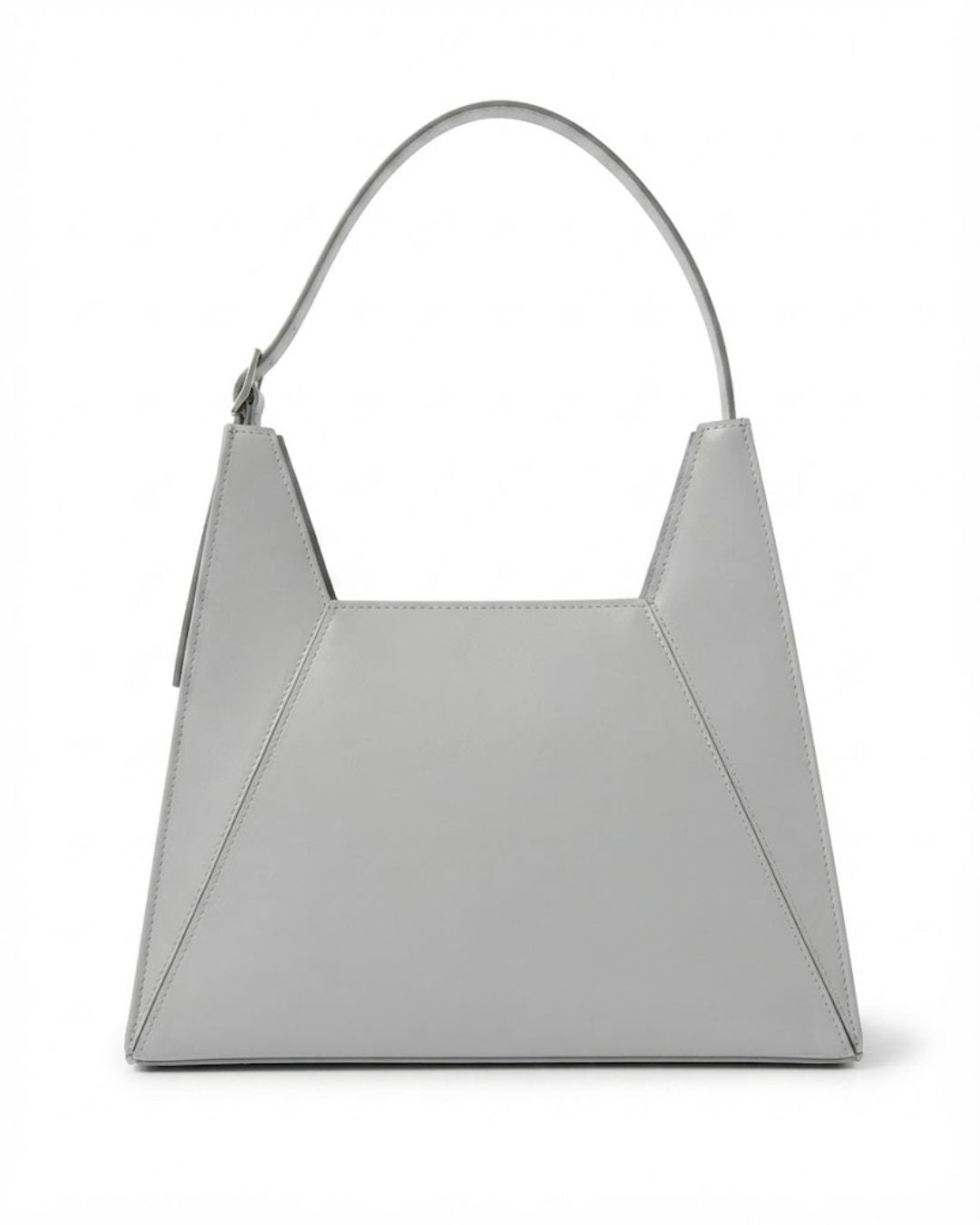 Velaric shoulder bag, gray faux leather handbag, grey shoulder tote, japanese leather purse, minimalist gray handbag, structured shoulder bag, neutral women shoulder purse, adjustable strap handbag, eco friendly leather bag, chic grey tote bag, trapeze women purse, modern daily handbag, work shoulder bag women, light gray purse, stylish everyday tote